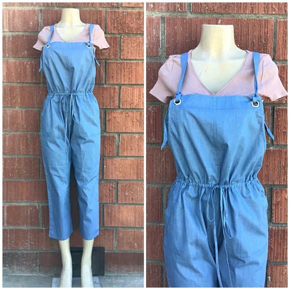 LAST ONE❗COZY CASUAL Chic Relaxed Light Chambray Overalls - Picture 2 of 9